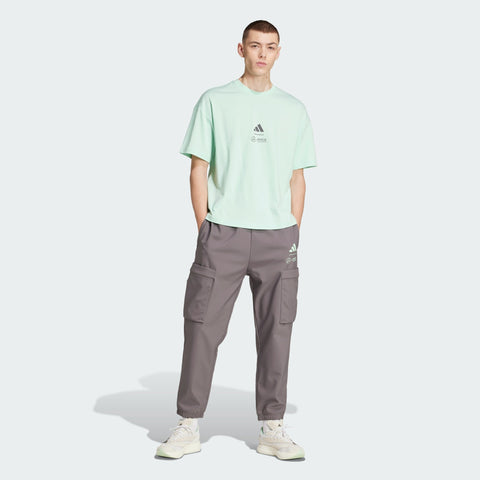 adidas Originals x Mercedes AMG Petronas F1 Team Premium Woven Tee Frozen Frozen Green / Grey Strata