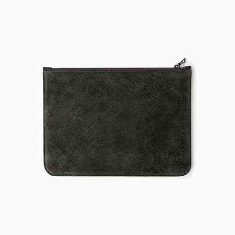 Yâr’in Kidskin Cashmere Suede Pouch Khaki