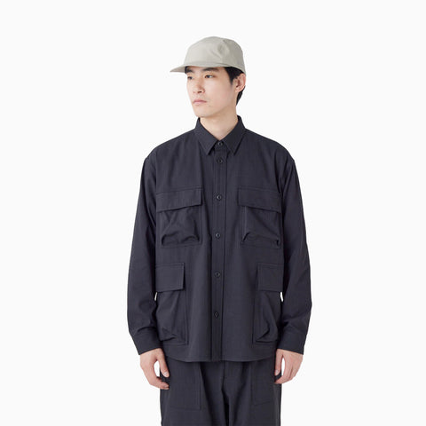 Snow Peak Takibi Herringbone Shirt Jacket Black