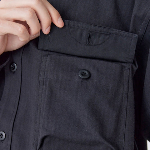 Snow Peak Takibi Herringbone Shirt Jacket Black