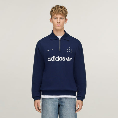 adidas Originals x Song For The Mute ADI008 Long Sleeve Polo Night Indigo