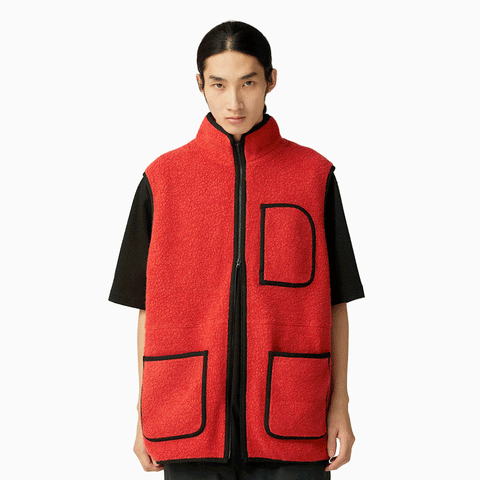 Snow Peak Recycled Wool Boa Vest Orange