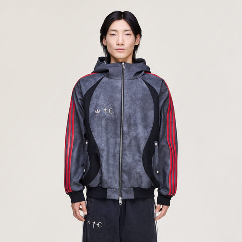 adidas Originals x Thug Club Teamgeist Faux Leather Jacket Black / Antique Silver