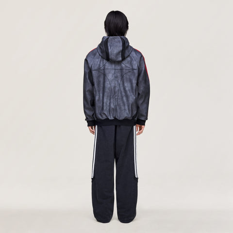 adidas Originals x Thug Club Teamgeist Faux Leather Jacket Black / Antique Silver