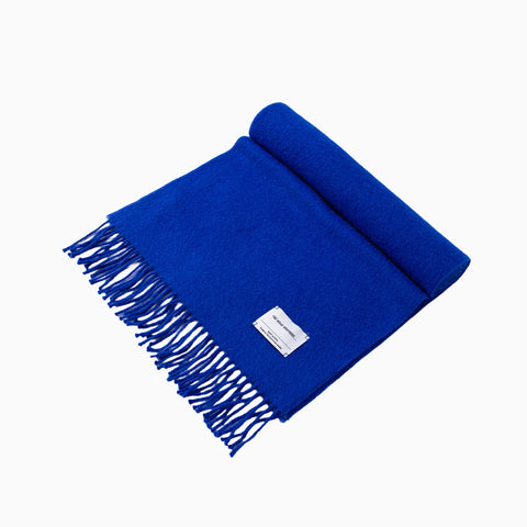 The Inoue Brothers Brushed Scarf Electric Blue