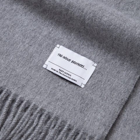The Inoue Brothers Brushed Scarf Light Grey