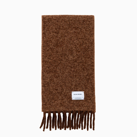 The Inoue Brothers Double Faced Woolly Scarf Brown / Camel