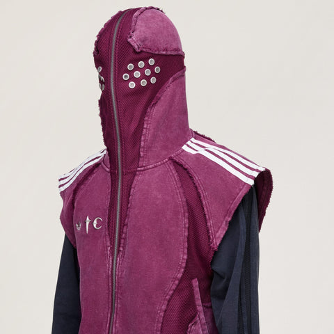 adidas Originals x Thug Club Teamgeist Hooded Zip Up Maroon