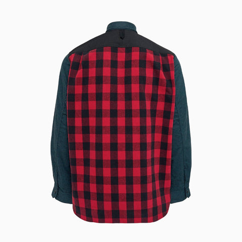 Junya Watanabe MAN Cotton Flannel Shirt Navy / Red
