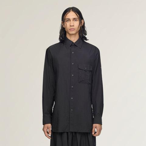 adidas Y-3 Gradient 3-Stripes Nylon Overshirt Black