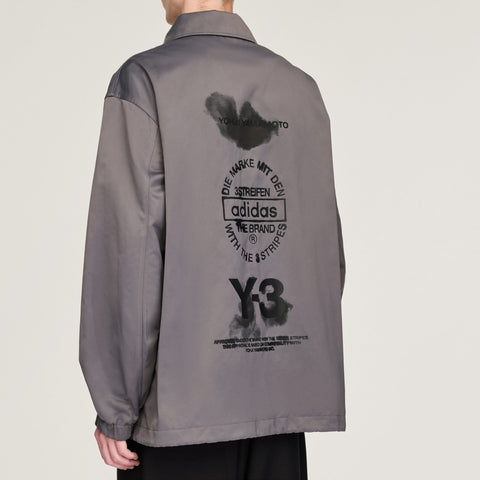 adidas Y-3 Graphic Coach Jacket Granite