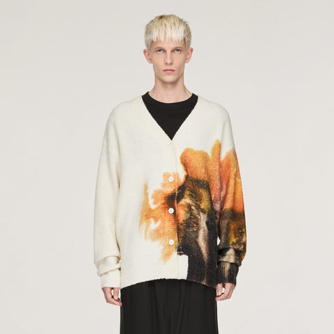 adidas Y-3 Graphic Knit Cardigan Core White