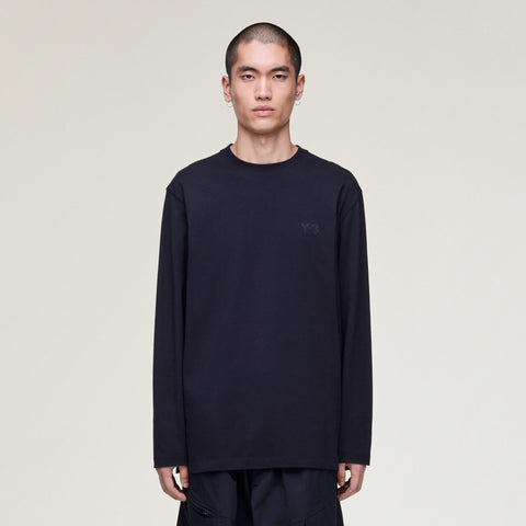 adidas Y-3 Logo Long Sleeve Tee Black