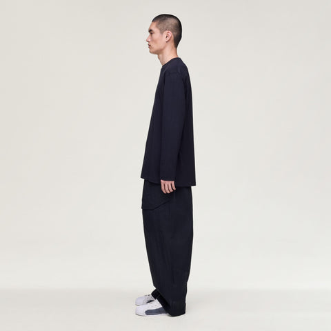 adidas Y-3 Logo Long Sleeve Tee Black