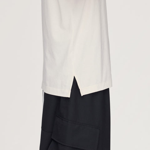 adidas Y-3 Logo Long Sleeve Tee Chalk White