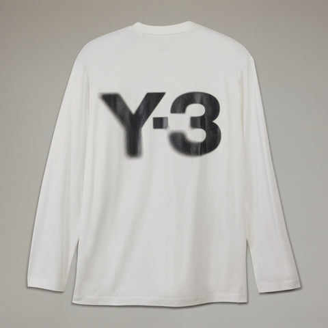 adidas Y-3 Logo Long Sleeve Tee Core White