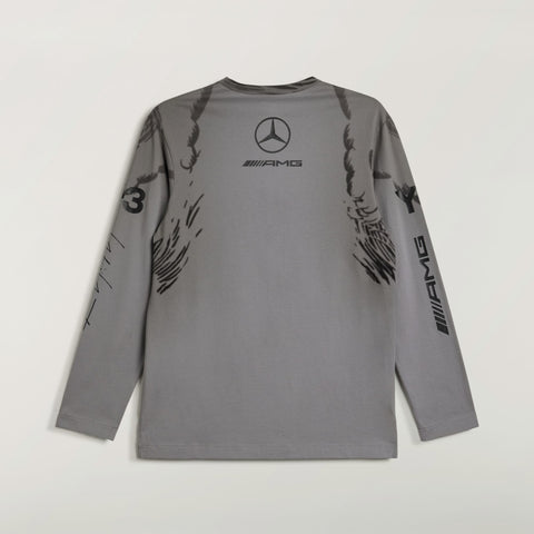 adidas Y-3 x Mercedes-AMG Petronas F1 Team Wolf Graphic Long Sleeve Tee Black