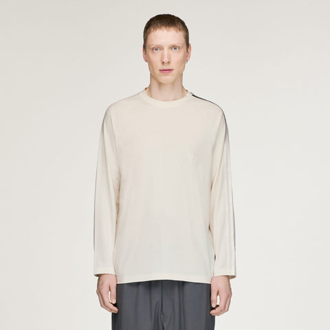 adidas Y-3 Oversized Gradient Stripes Long Sleeve T-Shirt Chalk White