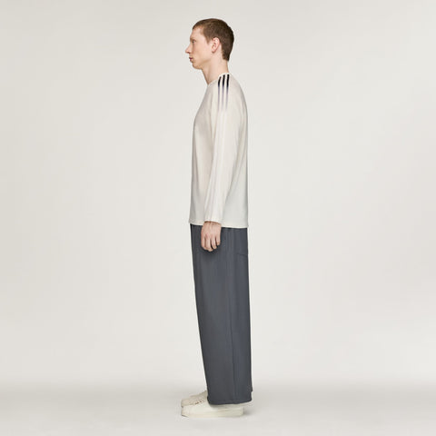 adidas Y-3 Oversized Gradient Stripes Long Sleeve T-Shirt Chalk White