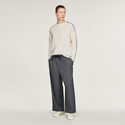 adidas Y-3 Oversized Gradient Stripes Long Sleeve T-Shirt Chalk White