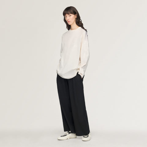 adidas Y-3 Oversized Gradient Stripes Long Sleeve T-Shirt Chalk White