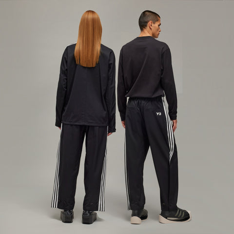 adidas Y-3 Refined Wool 3-Stripes Track Pants Black