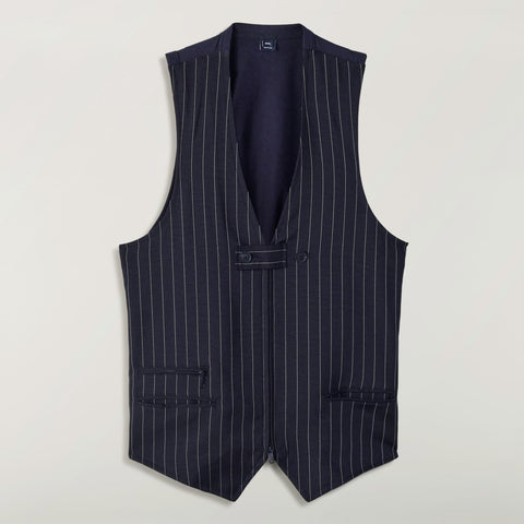 adidas Y-3 Sport Uniform Pinstripe Tailored Vest Black