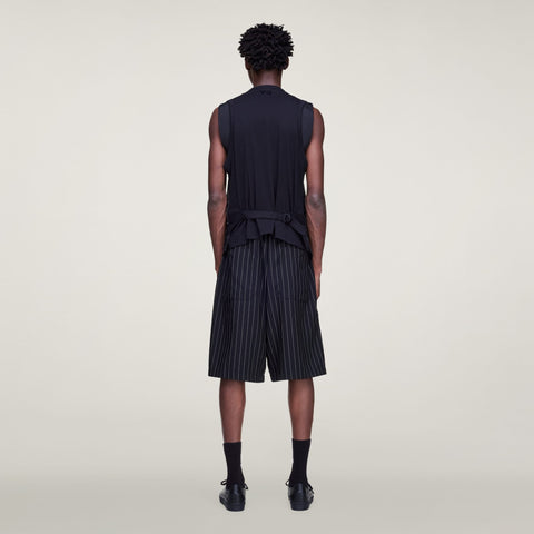 adidas Y-3 Sport Uniform Pinstripe Tailored Vest Black