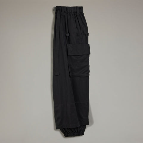 adidas Y-3 Washed Twill Cargo Trousers Black