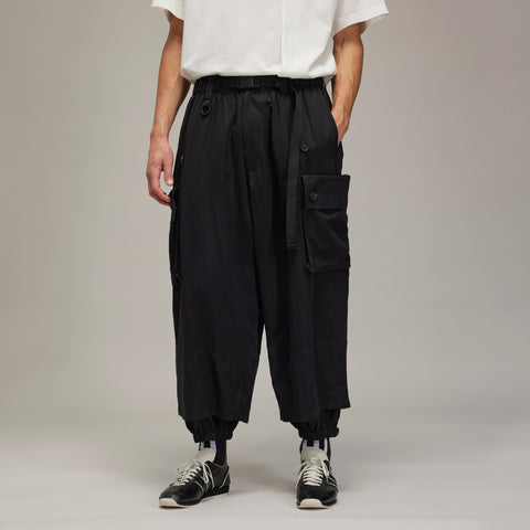 adidas Y-3 Washed Twill Cargo Trousers Black