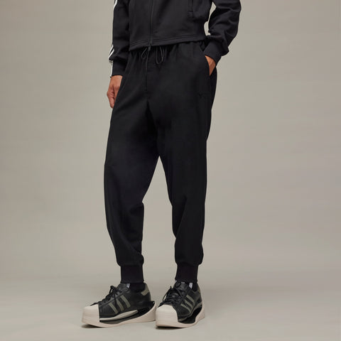 adidas Y-3 Wool Flannel Cuffed Pants Black