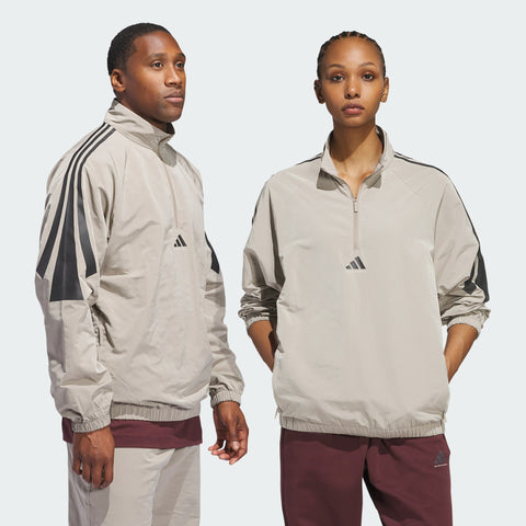 adidas Originals Basketball Woven Half-Zip Sweater Putty Beige