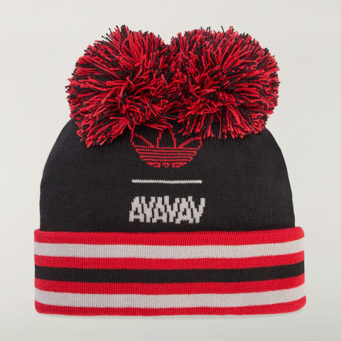 adidas Originals x AVAVAV Souvenir Pom-Pom Beanie Black / Better Scarlet