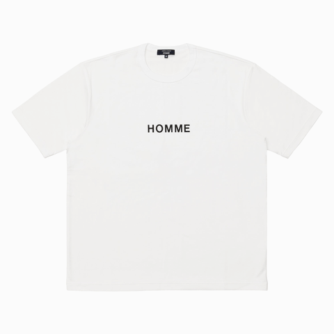 Comme des Garçons HOMME Cotton Tight Tension Jersey Garment Print T-Shirts White