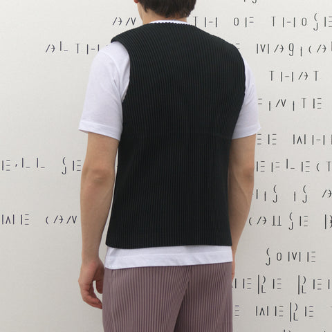 Homme Plissé Issey Miyake Kersey Pleats Vest Black