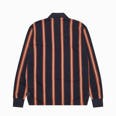 Junya Watanabe MAN Men's Striped Knit Polo Navy / Orange