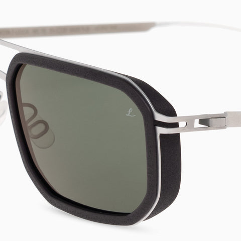 Mykita x Leica ML16 MH79 Leica Silver / Pitch Black - Leica Green 85 Solid