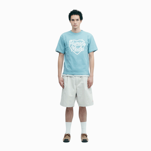 Human Made Color T-Shirt Heart Motif Olivedrab