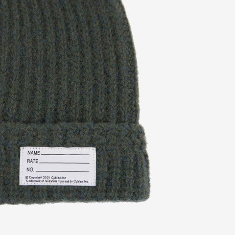Visvim Knit Beanie Wool Olive