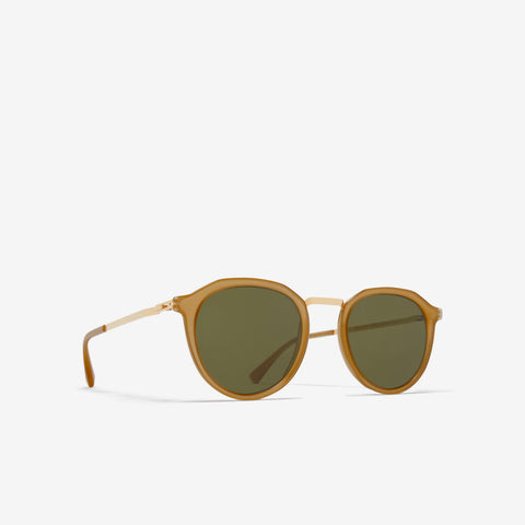 Mykita Paulson A56 Glossy Gold Brown Dark Bro Rawgreen Solid