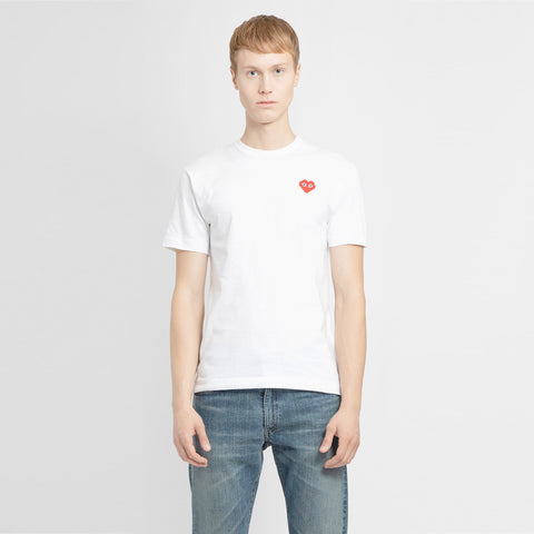 Comme des Garcons Play x the Artist Invader White Red Heart T-Shirt