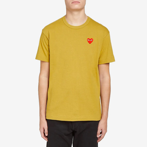 Comme des Garçons Play Colour Series T-Shirt Red Heart Olive
