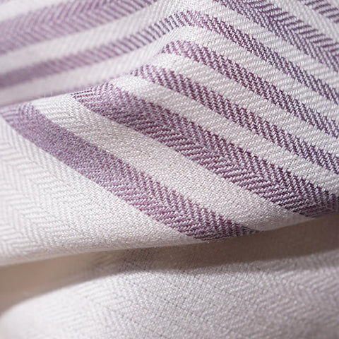 The Inoue Brothers Natural Dyed Scarf Ecru / Purple Corn
