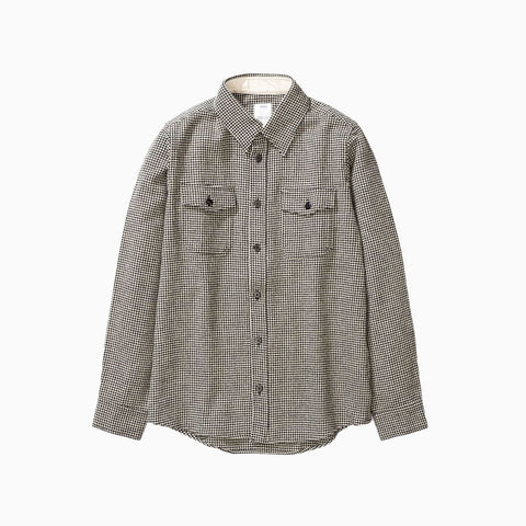 Visvim Black Elk Shirt Houndstooth Black