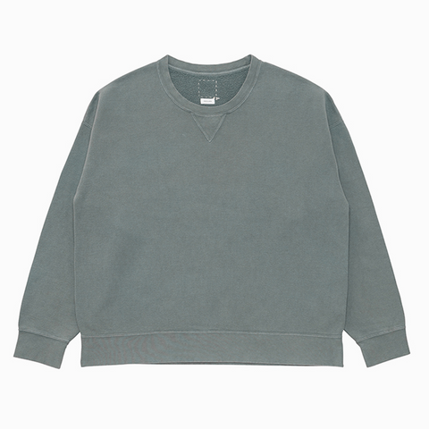 Visvim Jumbo SB Sweat L/S Damaged U.D. Green