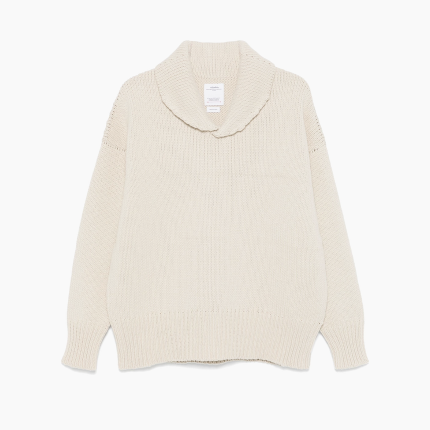 Visvim Monte Shawl Collar Knit Ivory