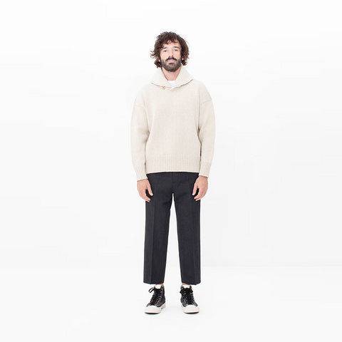 Visvim Monte Shawl Collar Knit Ivory