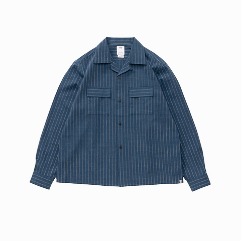 Visvim Keesey Shirt Stripes L/S Navy