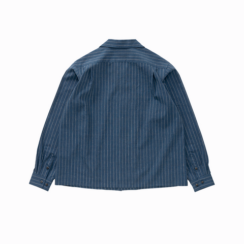 Visvim Keesey Shirt Stripes L/S Navy