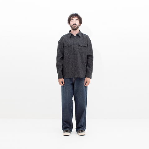 Visvim Lumber Tweed L/S Black